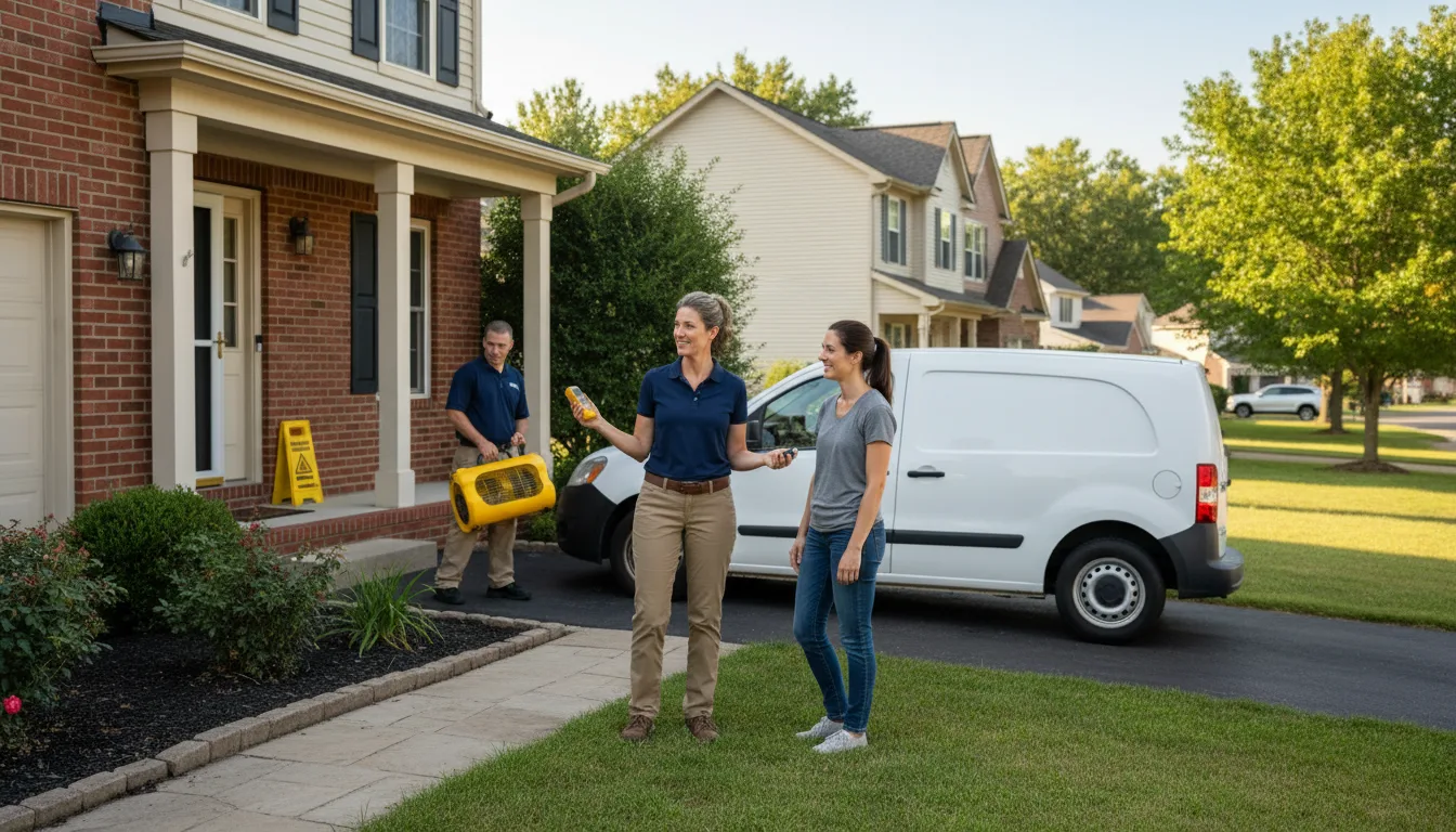 Residential water damage restoration in Papineau, IL